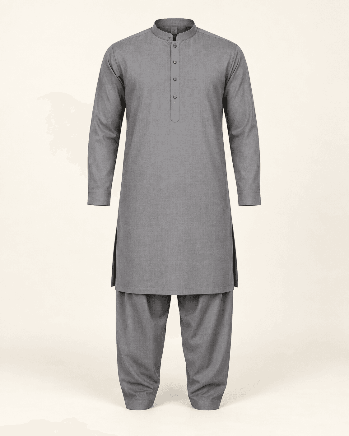 Grey Blended Kameez Shalwar