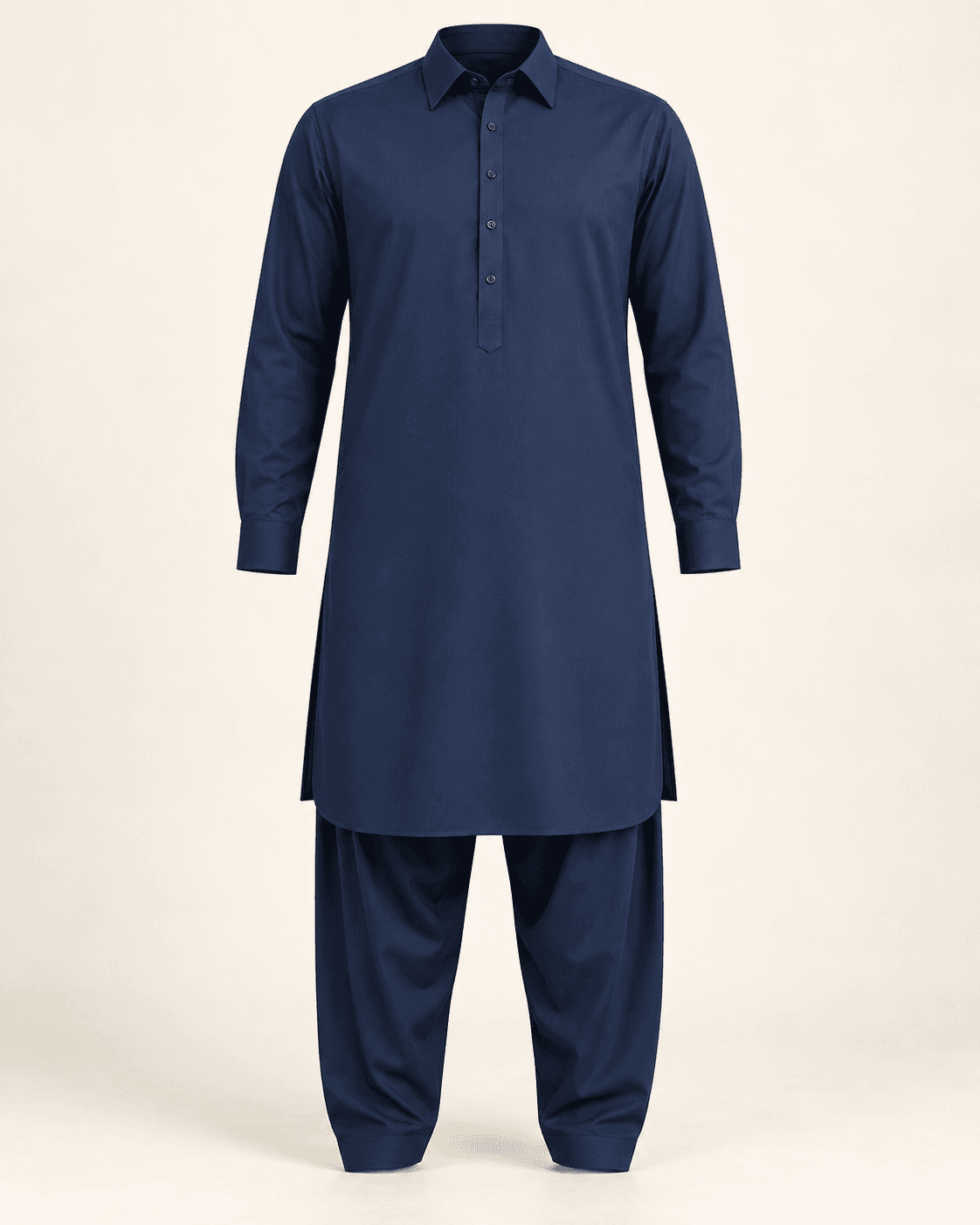 Navy Wash & Wear Kameez Shalwar